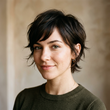 Example hairstyle selected for the try-on flow